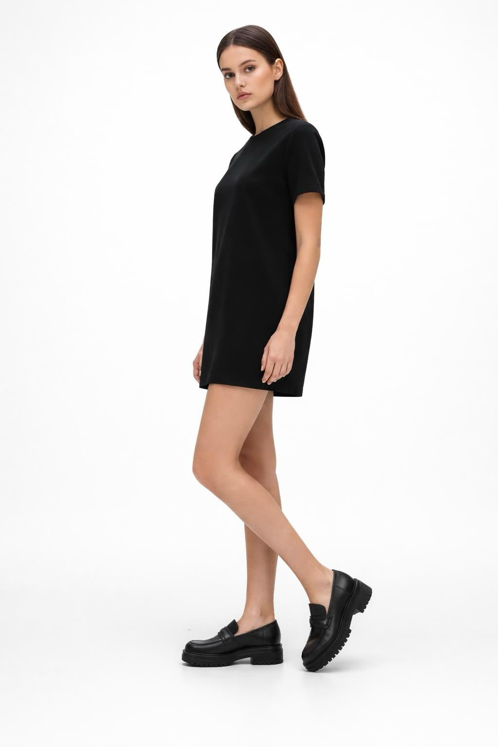 GIANVITO ROSSI Argo Black Leather Loafers - Top View
